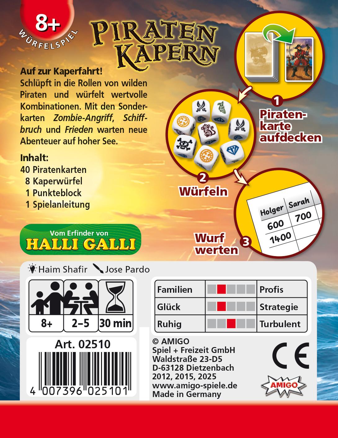 Bild: 4007396025101 | Piraten Kapern | AMIGO - Kartenspiel | Haim Shafir | Spiel | 02510