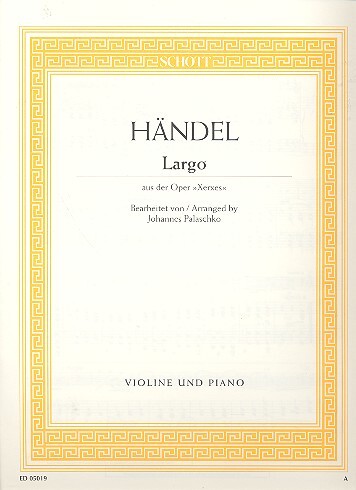 Cover: 9790001088718 | Largo G-Dur | Georg Friedrich Händel | Buch | 8 S. | Deutsch | 1985