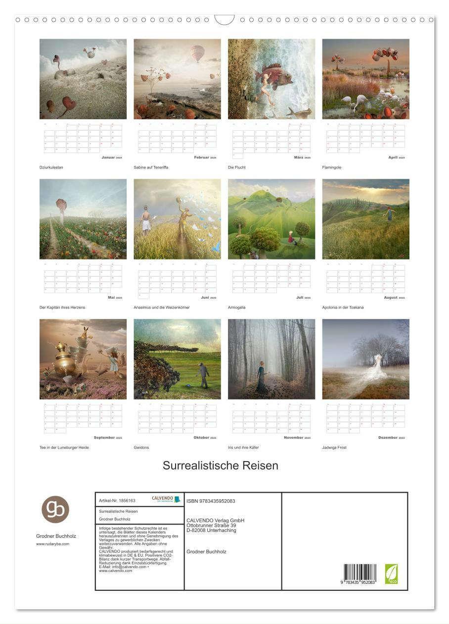 Bild: 9783435952083 | Surrealistische Reisen (Wandkalender 2025 DIN A2 hoch), CALVENDO...