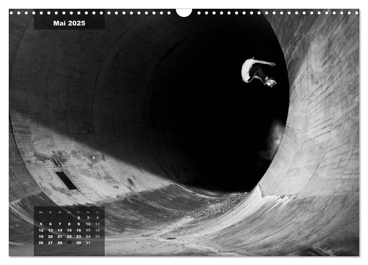 Bild: 9783435672646 | Skateboarden in Schwarz-Weiß (Wandkalender 2025 DIN A3 quer),...