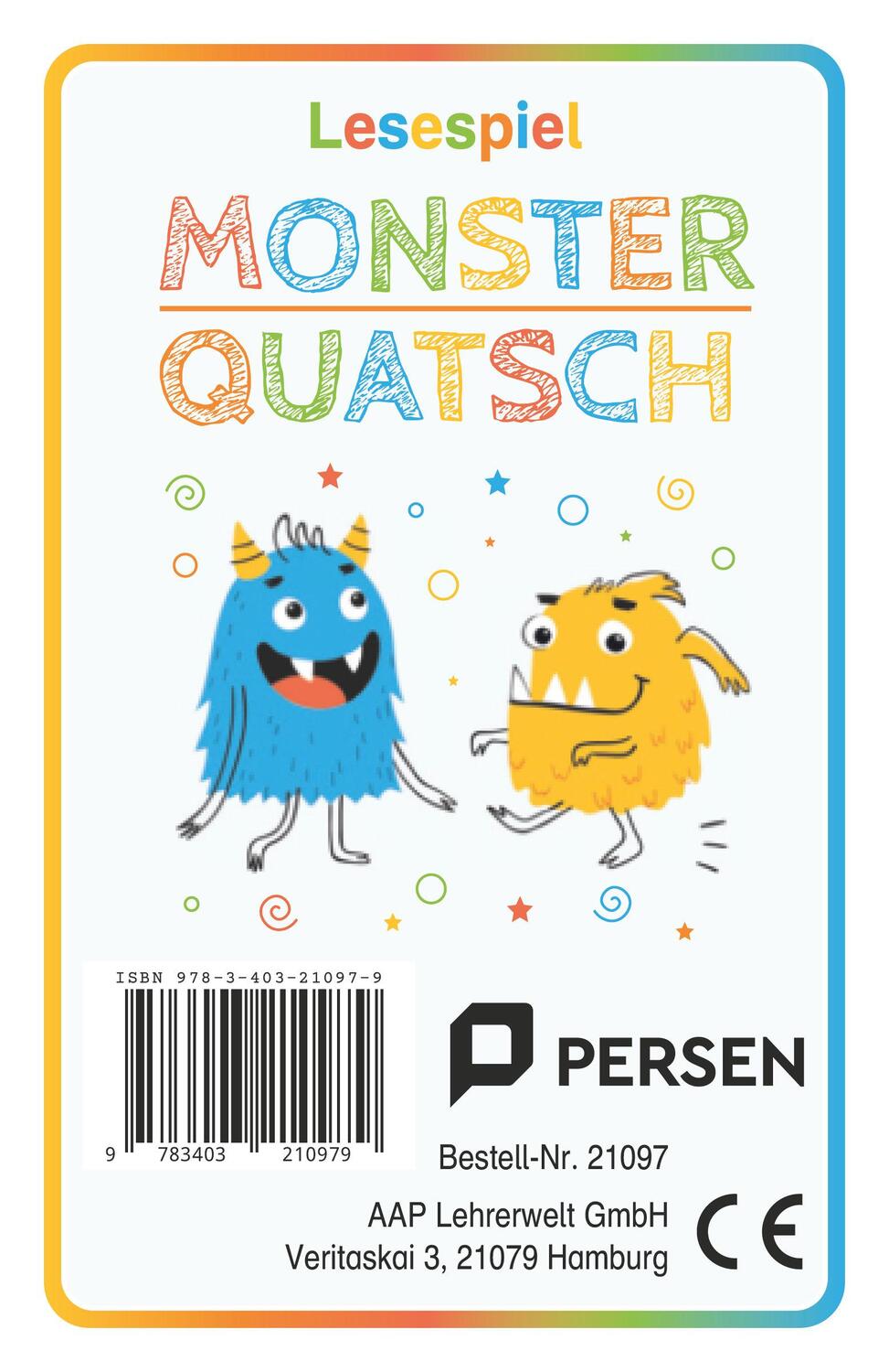 Cover: 9783403210979 | Lesespiel Monster-Quatsch | Janet Stadelmeier | Spiel | Deutsch | 2023