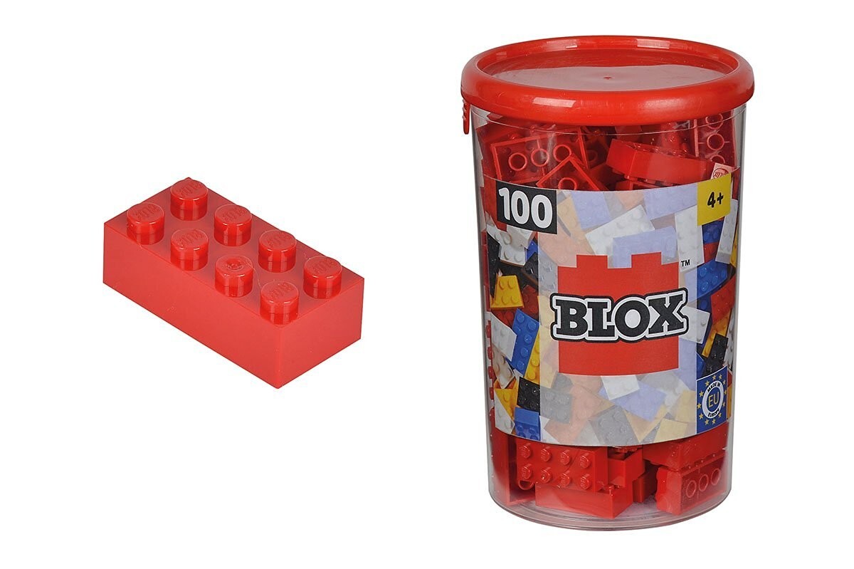 Cover: 4006592489052 | Simba 10411890 - Blox Steine in Dose, Konstruktionsspielzeug, 100, rot