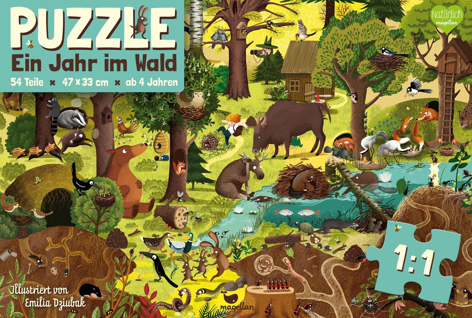 Cover: 4280000943866 | Ein Jahr im Wald - Frühling. Puzzle 54 Teile | Spiel | Deutsch | 2020