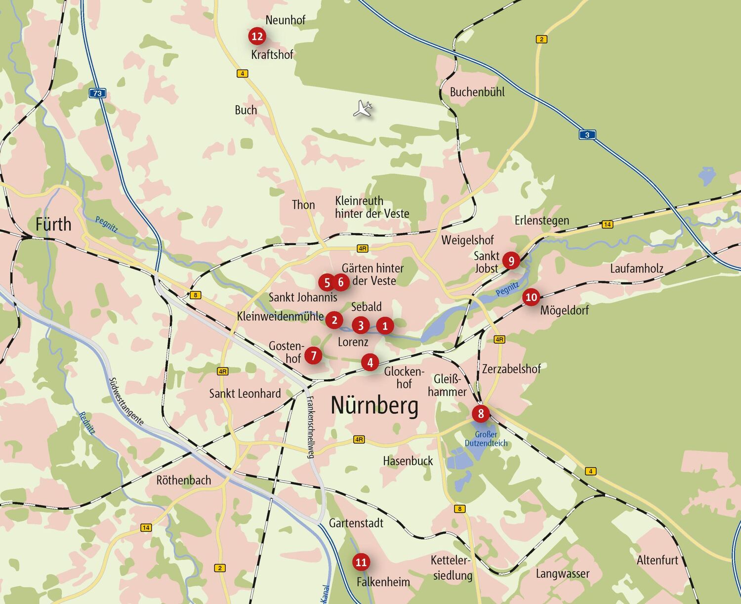 Bild: 9783770024117 | Zu Fuß durch Nürnberg | 12 Spaziergänge | Heike Burkhard | Taschenbuch