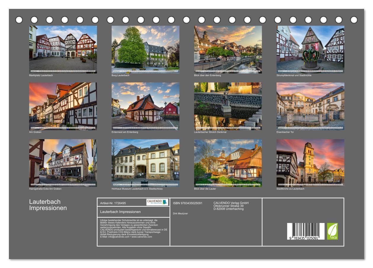 Bild: 9783435025091 | Lauterbach Impressionen (Tischkalender 2025 DIN A5 quer), CALVENDO...