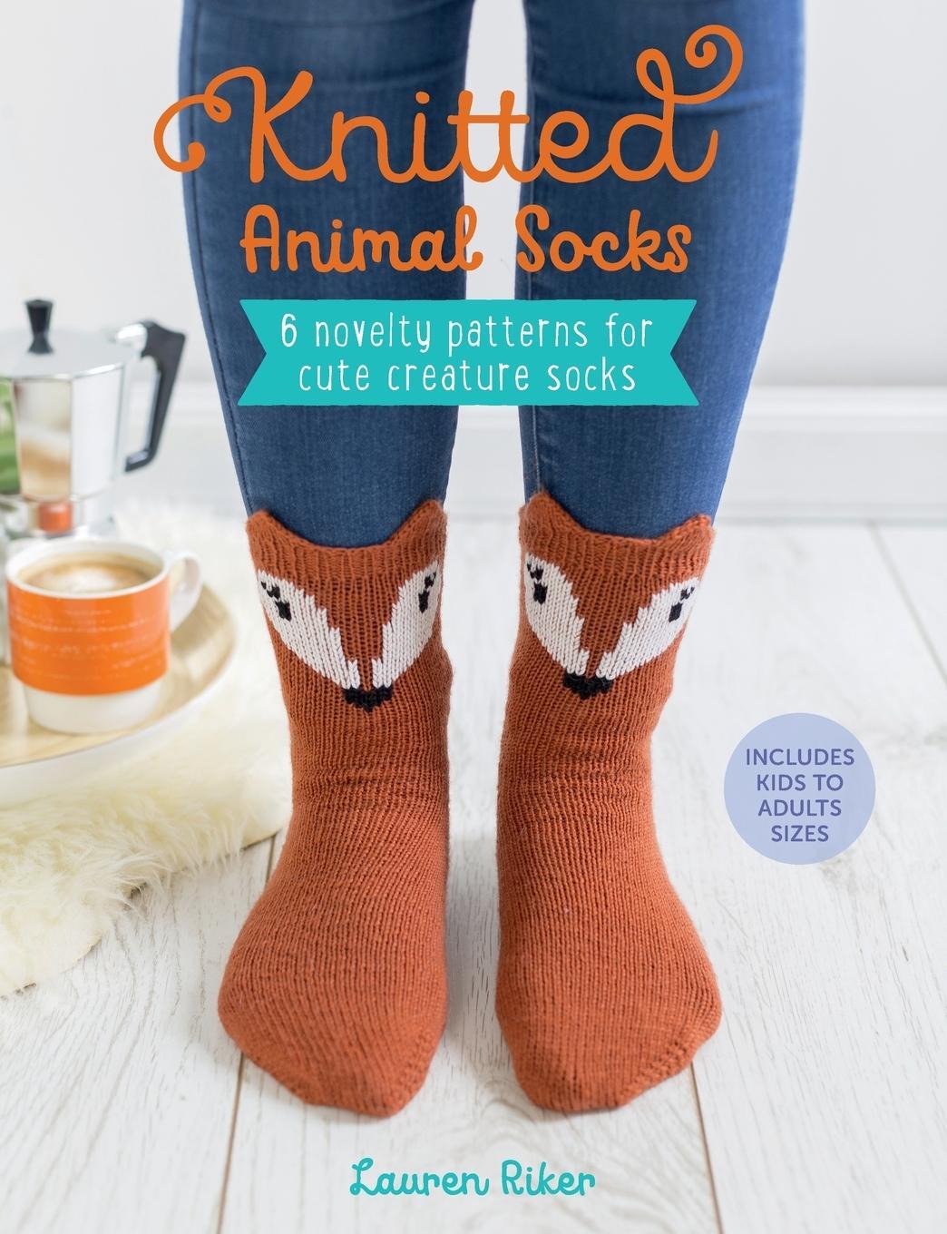 Cover: 9781446307151 | Knitted Animal Socks | 6 novelty patterns for cute creature socks