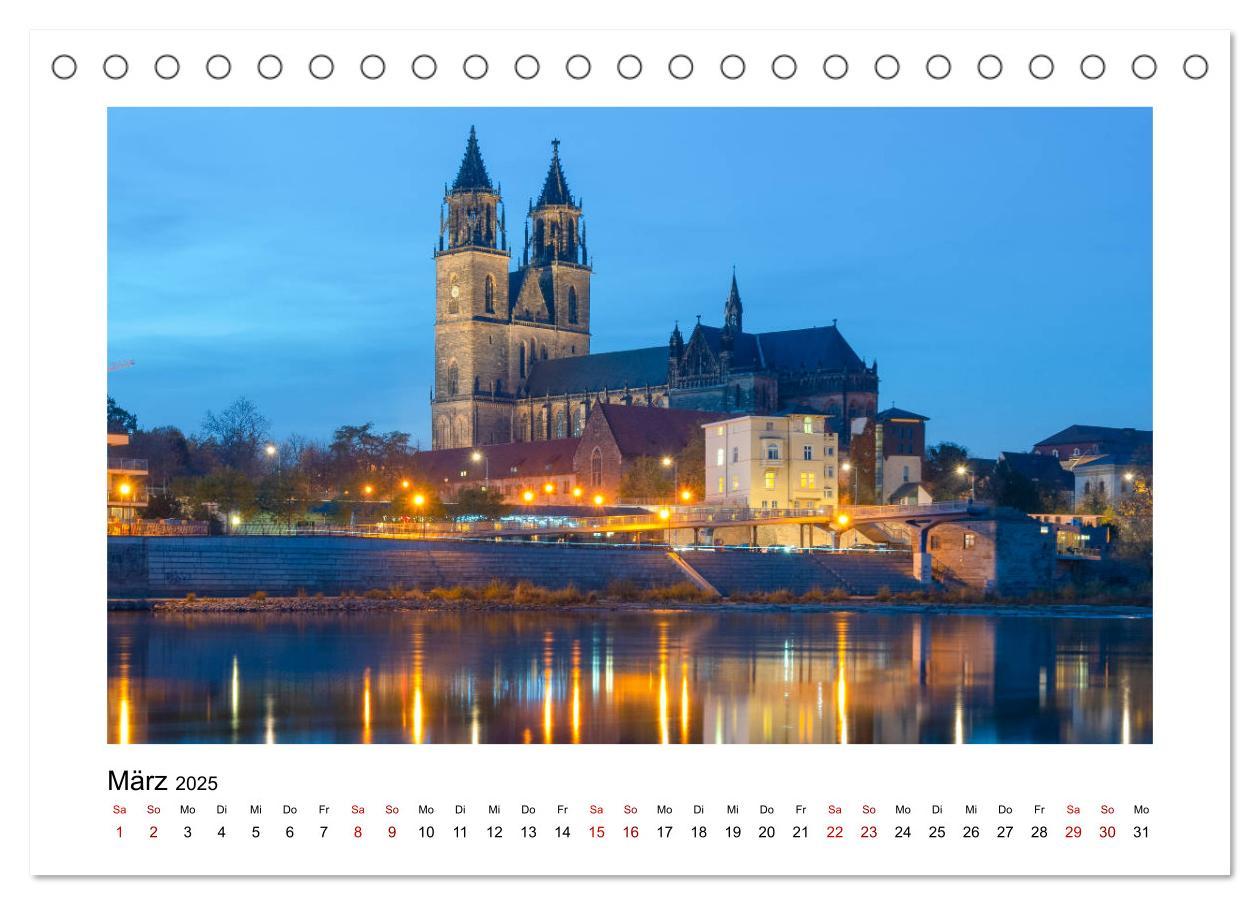 Bild: 9783435203062 | Blue Times - Magdeburg (Tischkalender 2025 DIN A5 quer), CALVENDO...