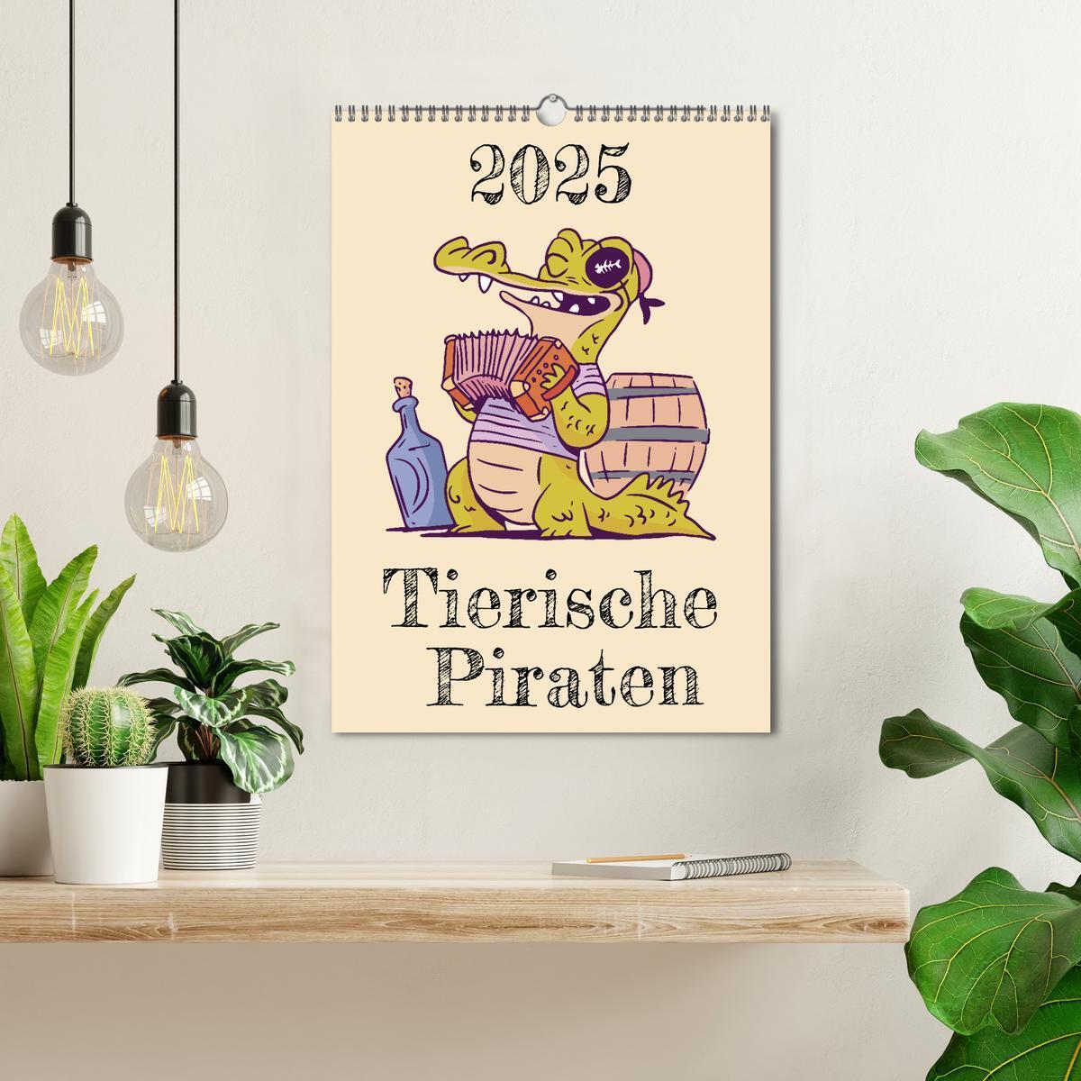 Bild: 9783435902279 | Tierische Piraten (Wandkalender 2025 DIN A3 hoch), CALVENDO...