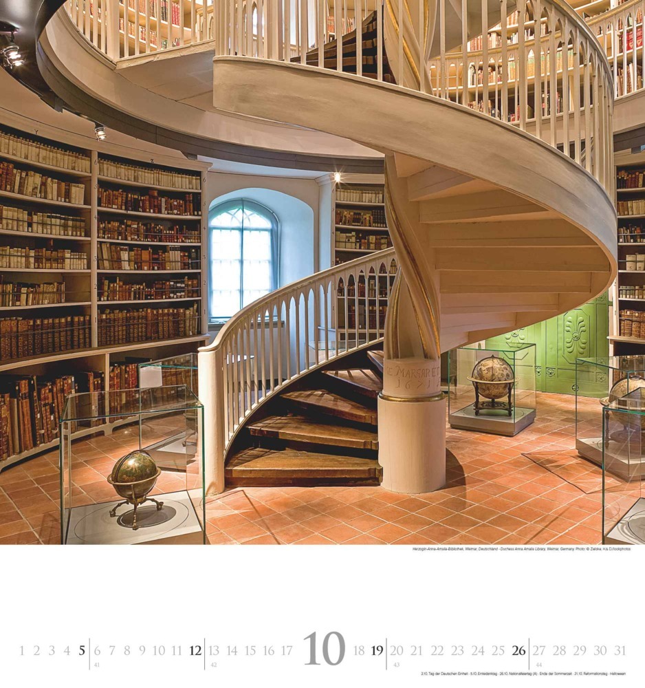 Bild: 4250809654188 | DUMONT - Bibliotheken 2025 Wandkalender, 45x48cm,...