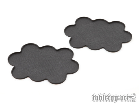 Cover: 704270727130 | Movement Tray - Flat Bases - 25mm 10s Cloud - Black (2) | Tabletop-Art