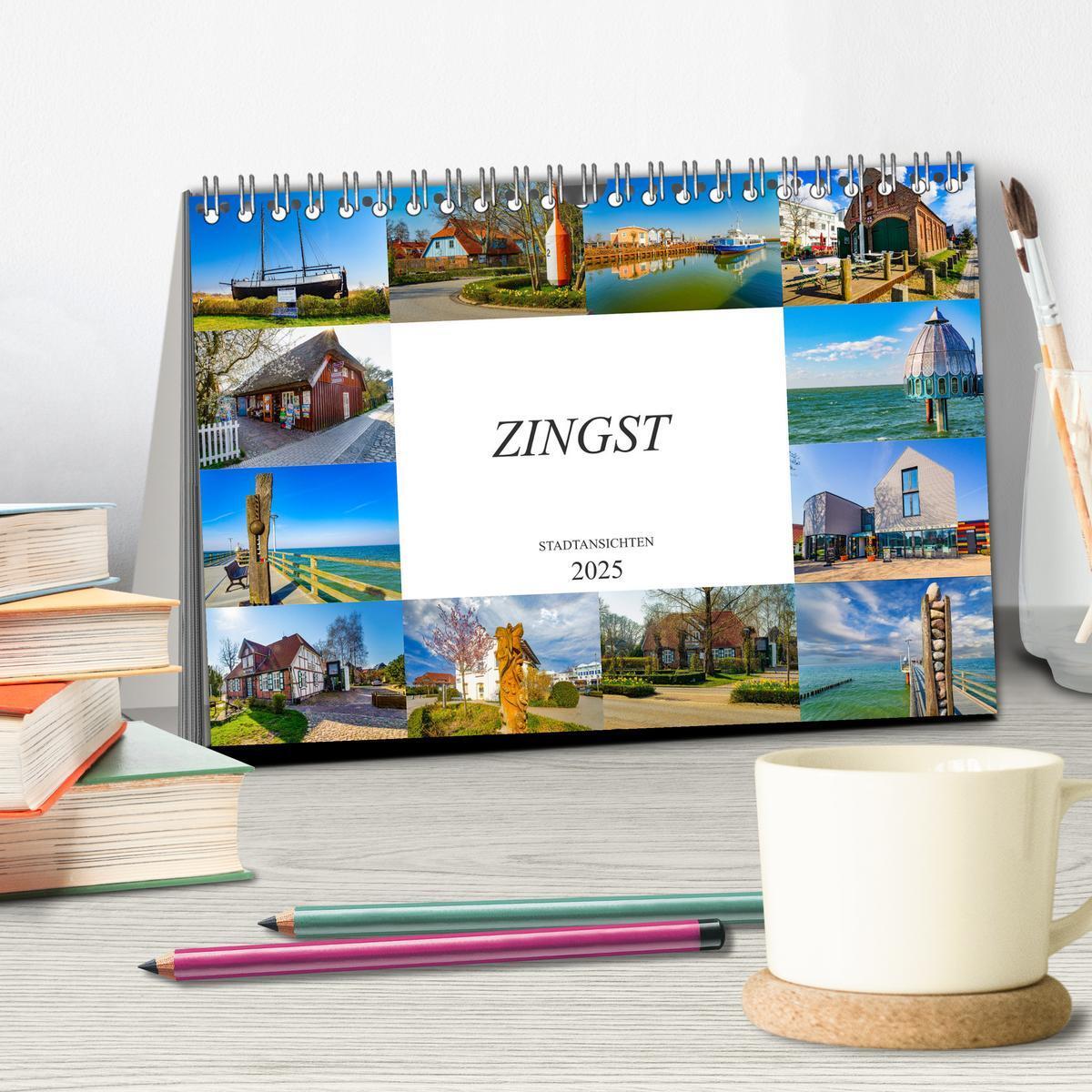 Bild: 9783435234691 | Zingst Stadtansichten (Tischkalender 2025 DIN A5 quer), CALVENDO...