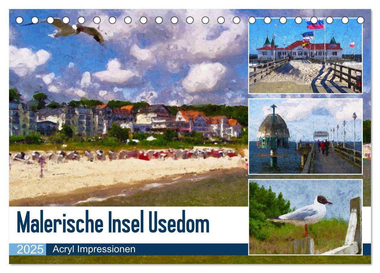 Cover: 9783435028306 | Malerische Insel Usedom - Acryl Impressionen (Tischkalender 2025...