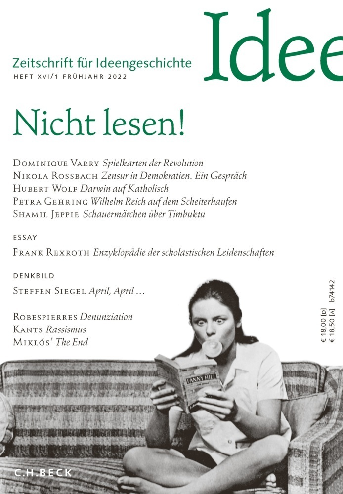 Cover: 9783406784316 | Zeitschrift für Ideengeschichte Heft XVI/1 Frühjahr 2022 | Schönpflug