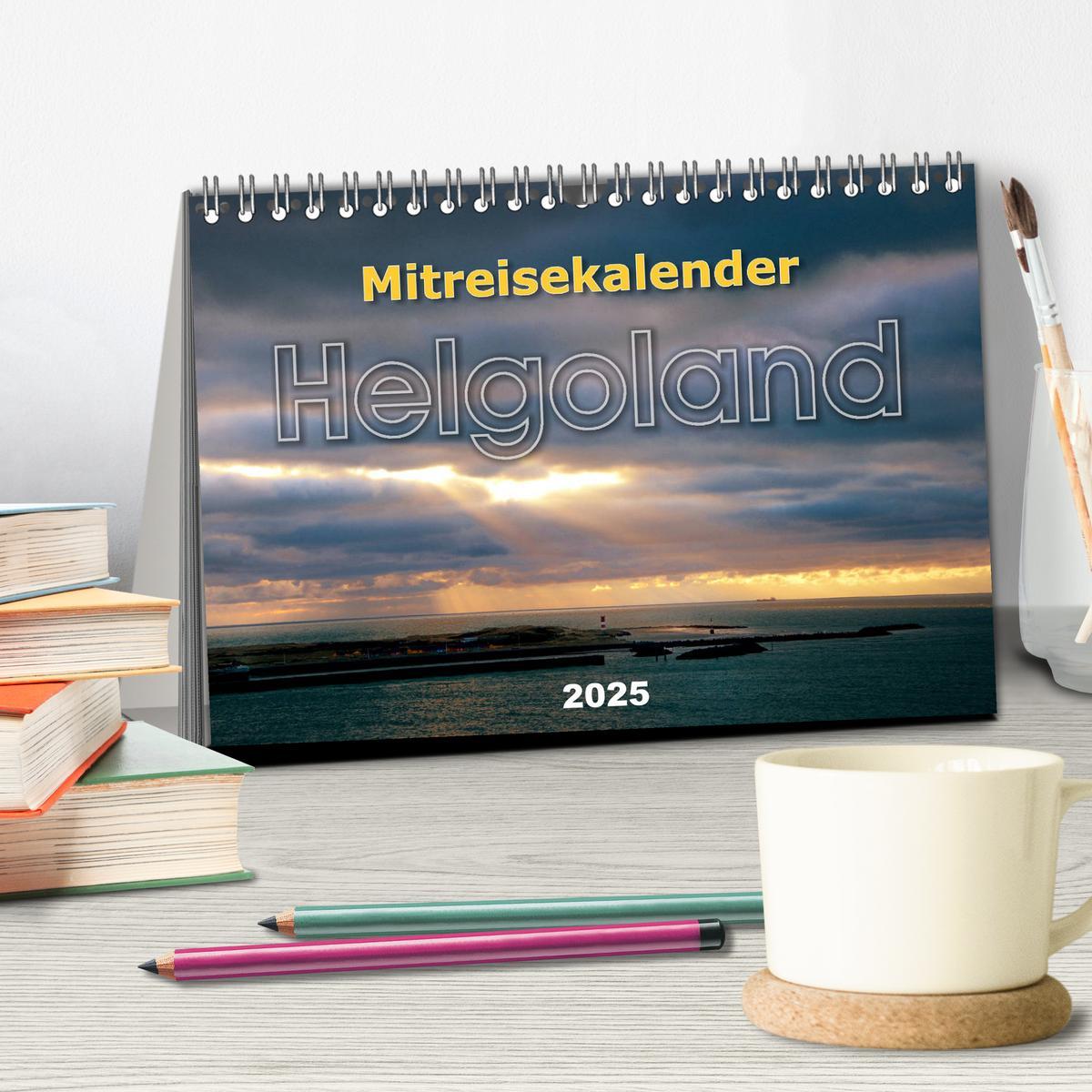 Bild: 9783435389254 | Mitreisekalender 2025 Helgoland (Tischkalender 2025 DIN A5 quer),...