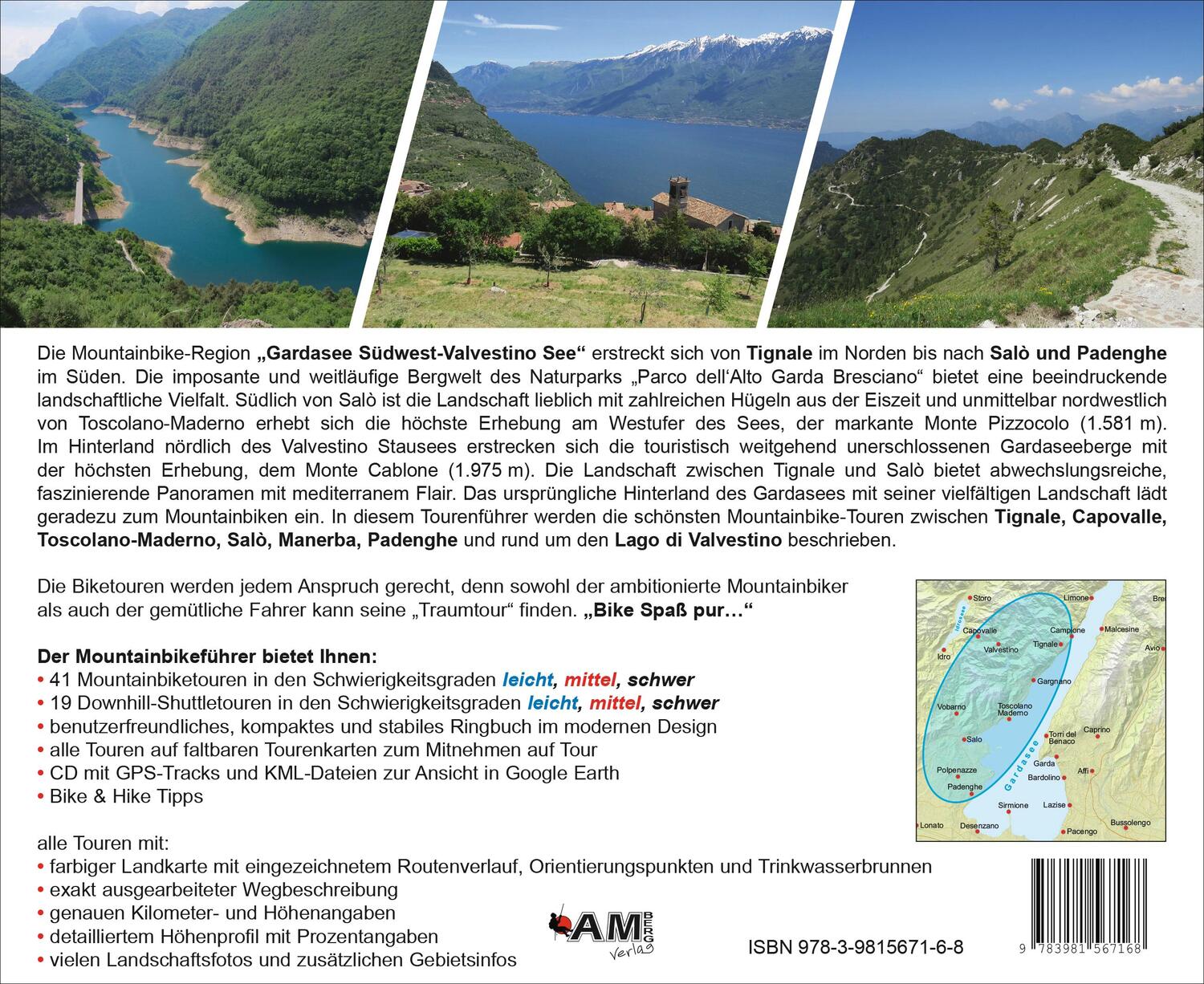 Rückseite: 9783981567168 | Mountainbike Touren Gardasee Südwest - Valvestino See | Band 8 | Buch