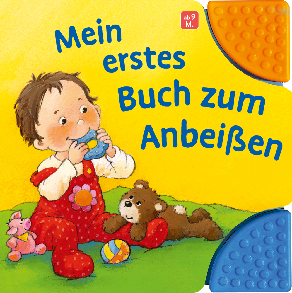 Cover: 9783473421442 | Mein erstes Buch zum Anbeißen: Pappbilderbuch mit bunten Beißecken...