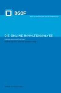 Cover: 9783938258538 | Die Online-Inhaltsanalyse - Forschungsobjekt Internet | Taschenbuch