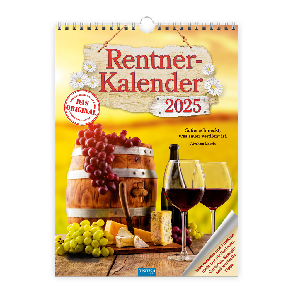 Cover: 9783988022066 | Trötsch Classickalender Rentnerkalender 2025 | Wandkalender | Kalender