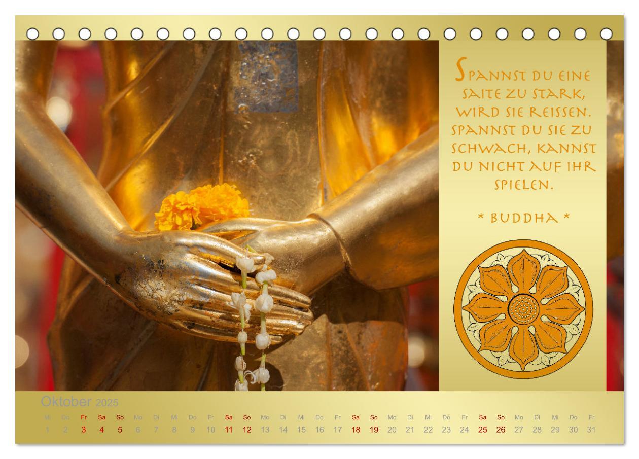 Bild: 9783435085194 | BUDDHA IM GLÜCK - Buddhistische Weisheiten (Tischkalender 2025 DIN...