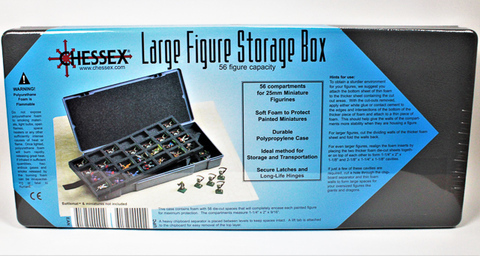 Cover: 601982000929 | Figure Storage Box (L) for Larger 25mm Figures (56 Figure Capacity)