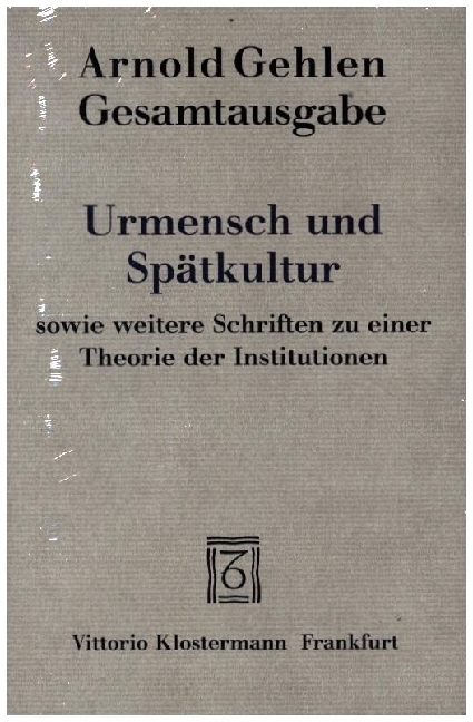 Cover: 9783465027997 | Urmensch und Spätkultur sowie weitere Schriften zu einer Theorie...