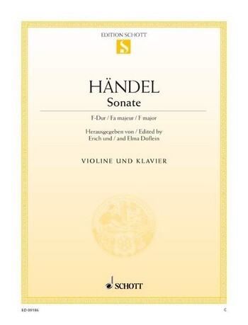 Cover: 9790001091220 | Sonate F-Dur | Georg Friedrich Händel | Buch | 24 S. | Deutsch | 1984