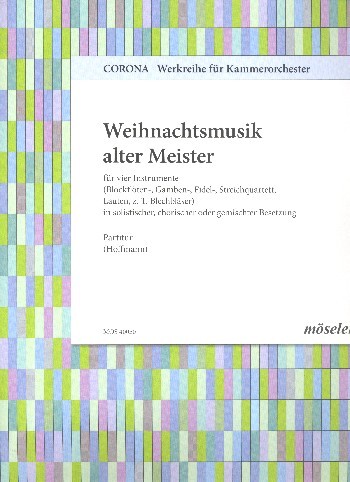 Cover: 9790203740506 | Weihnachtsmusik Alter Meister | Partitur | EAN 9790203740506