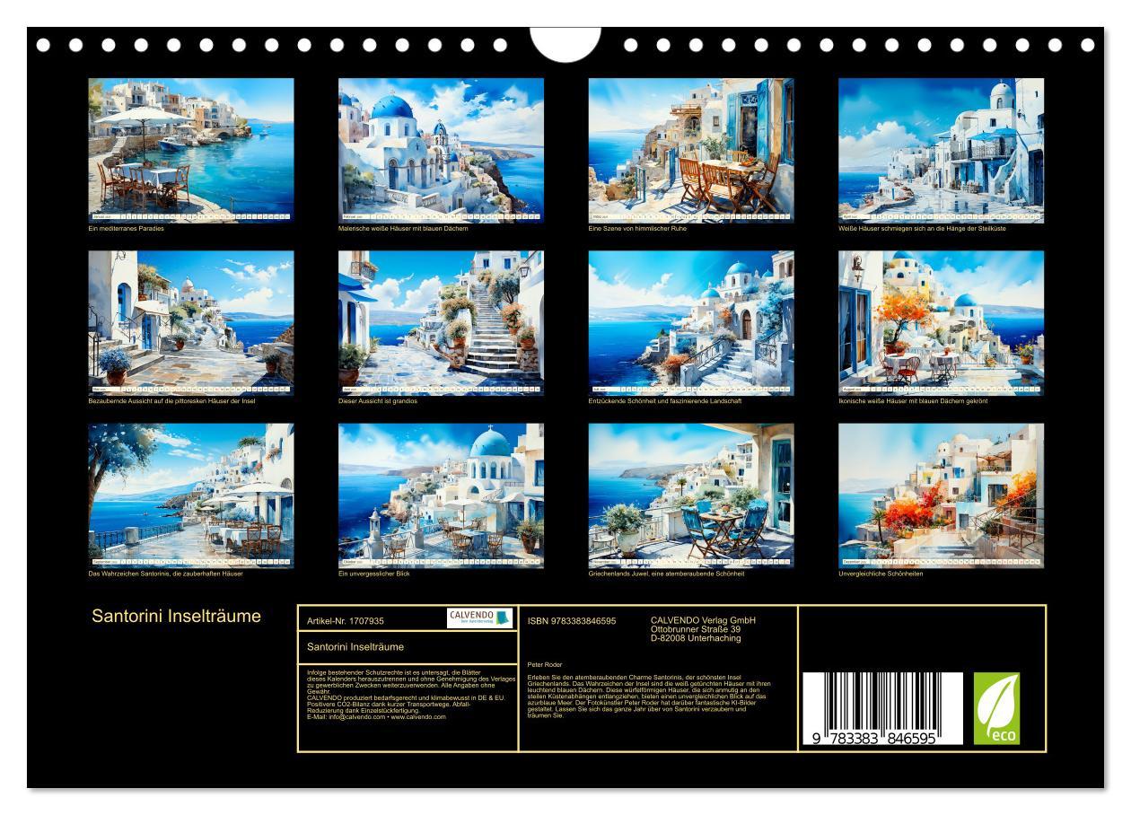 Bild: 9783383846595 | Santorini Inselträume (Wandkalender 2025 DIN A4 quer), CALVENDO...