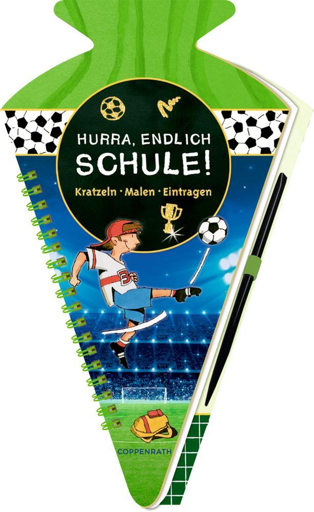 Cover: 4050003946368 | Schultüten-Kratzelbuch - Fußballfreunde - Hurra, endlich Schule!