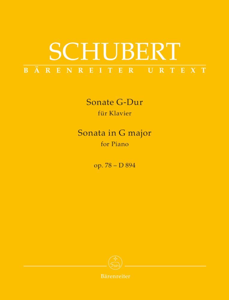 Cover: 9790006562145 | Sonate G-Dur für Klavier | op. 78 - D 894, Bärenreiter Urtext | 35 S.