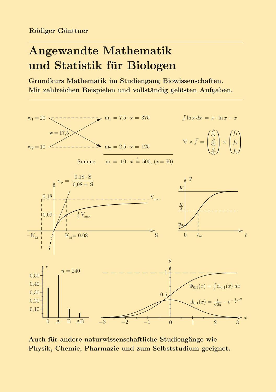 Cover: 9783756864782 | Angewandte Mathematik und Statistik für Biologen | Rüdiger Günttner