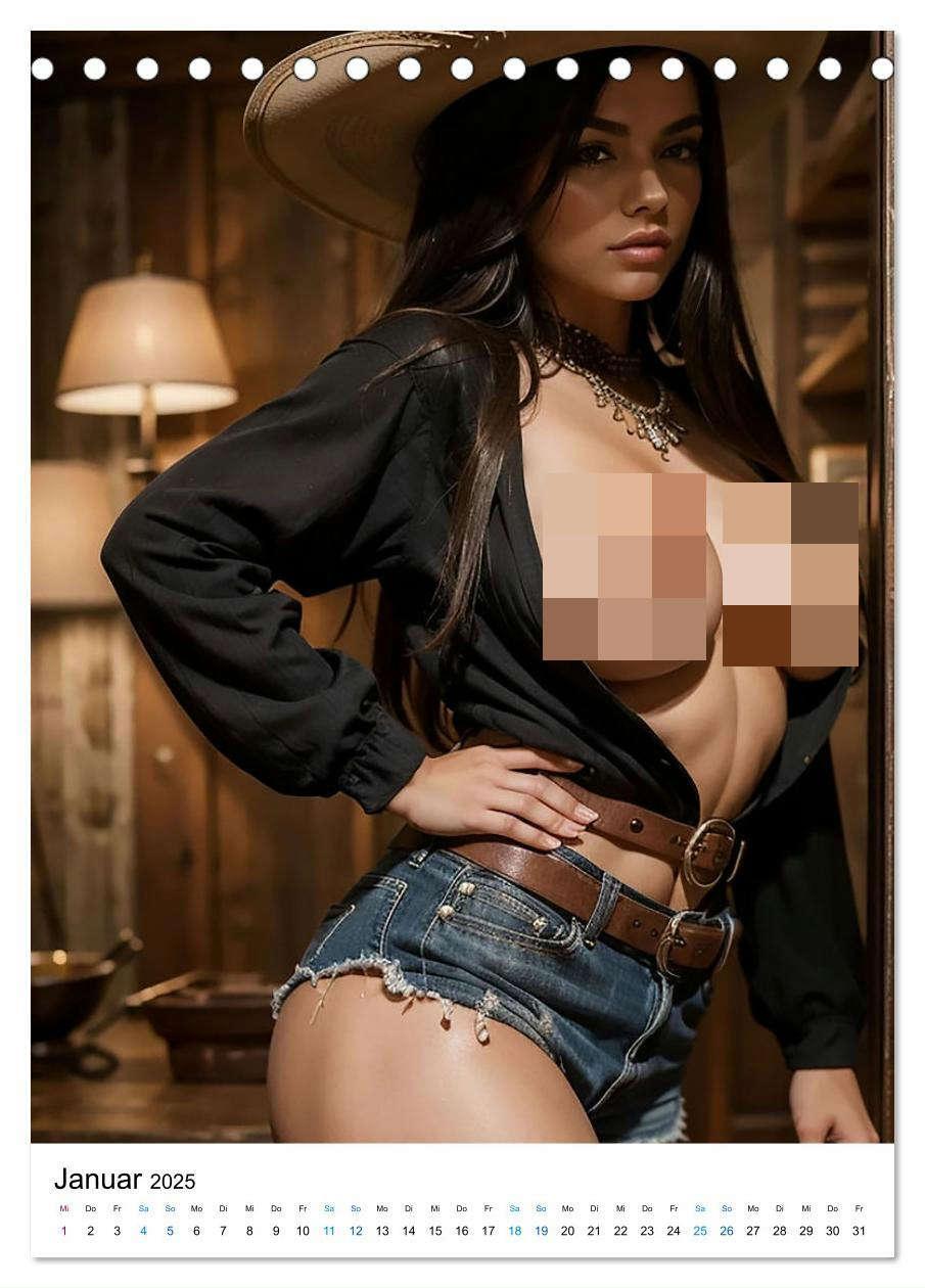 Bild: 9783383765988 | Sexy Cowgirls (Tischkalender 2025 DIN A5 hoch), CALVENDO...