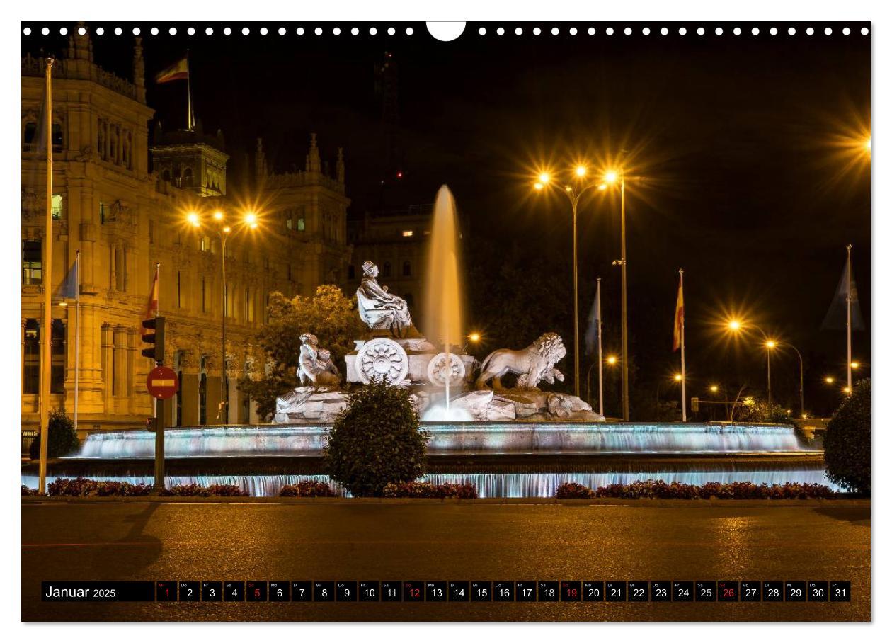 Bild: 9783435517480 | Madrid bei Nacht (Wandkalender 2025 DIN A3 quer), CALVENDO...