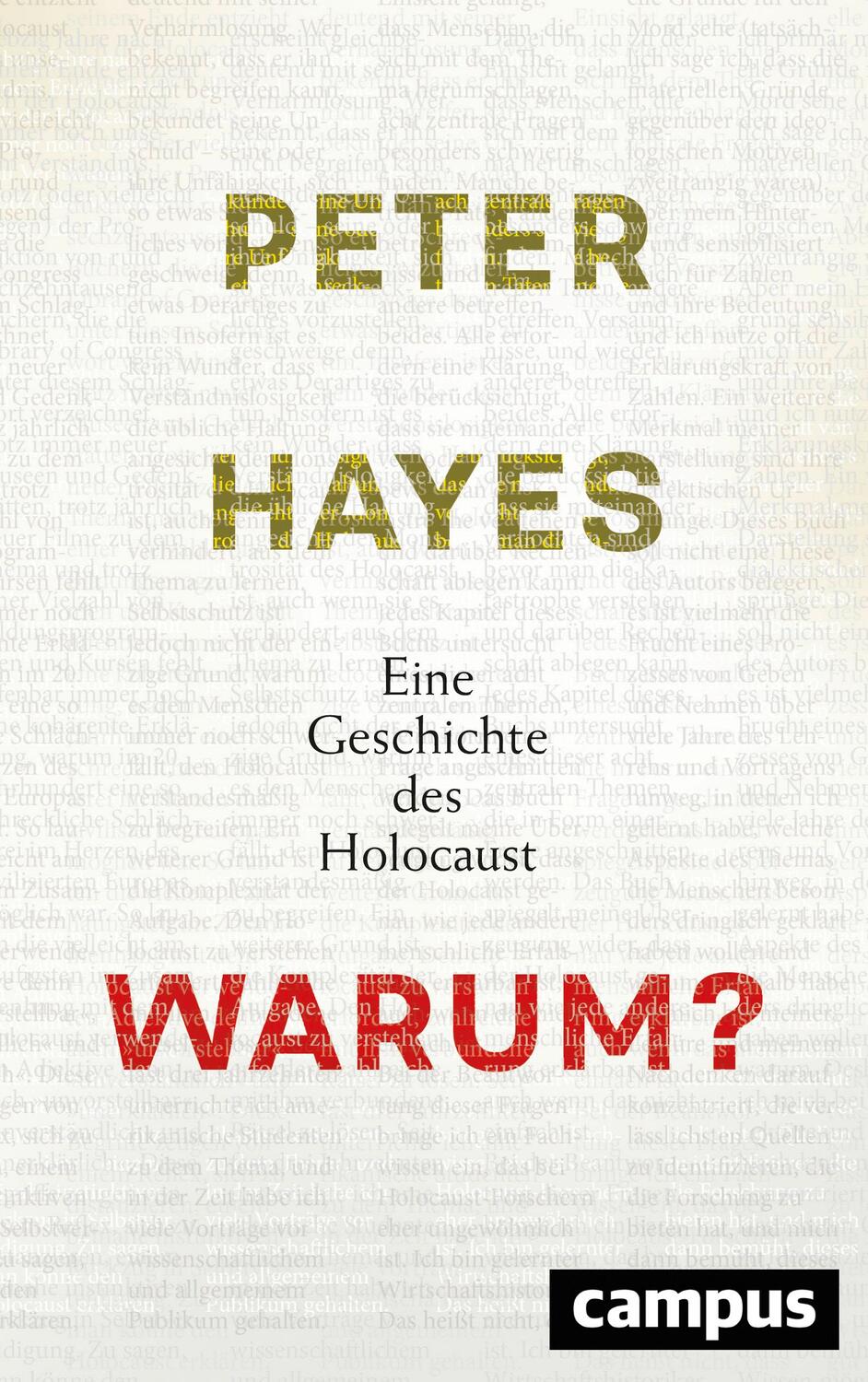 Cover: 9783593507453 | Warum? | Eine Geschichte des Holocaust | Peter Hayes | Buch | Deutsch