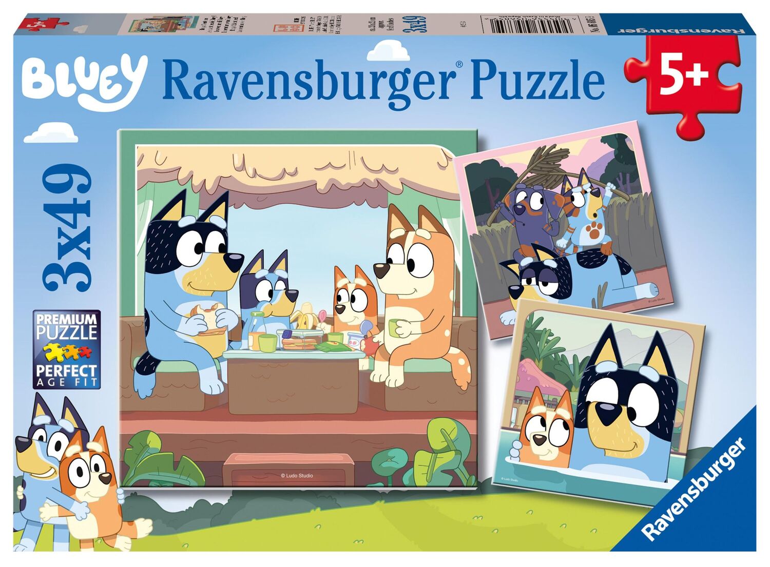 Cover: 4005556056859 | Ravensburger Kinderpuzzle 05685 - Blueys Abenteuer - 3x49 Teile...