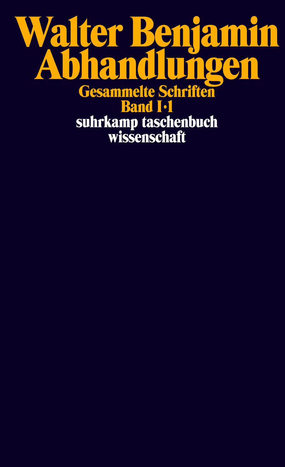 Cover: 9783518285312 | Gesammelte Schriften | Band I: Abhandlungen. 3 Teilbände | Benjamin