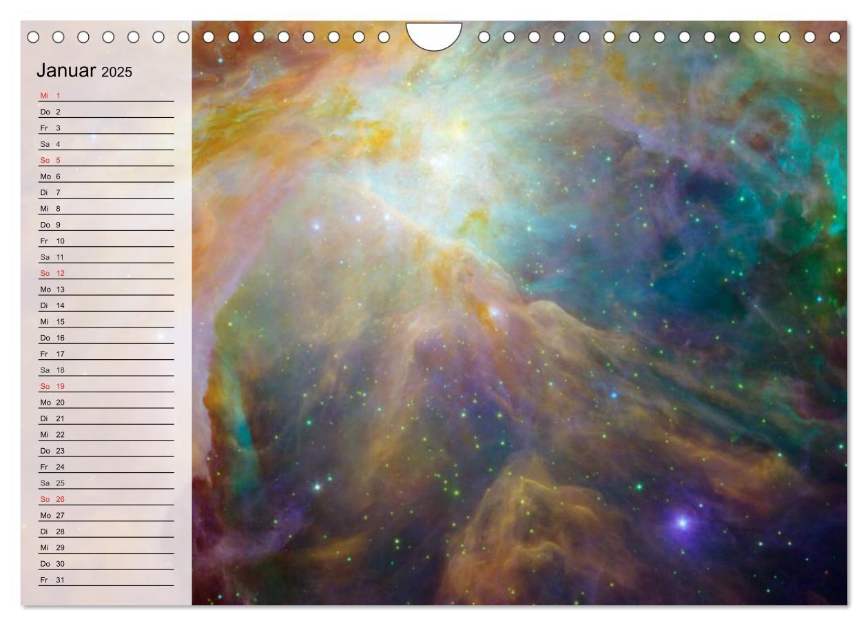 Bild: 9783435530519 | Universum. Farbenpracht der Gasnebel (Wandkalender 2025 DIN A4...