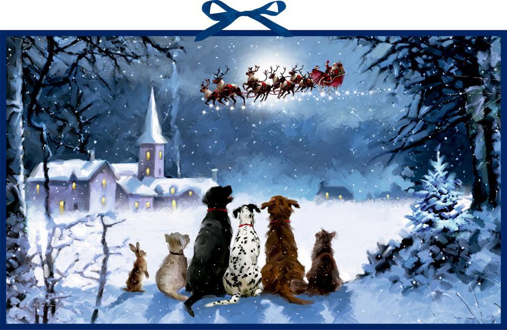 Cover: 4050003719207 | Wandkalender - Wunderbare Hunde-Weihnacht | Kalender | 1 S. | Deutsch