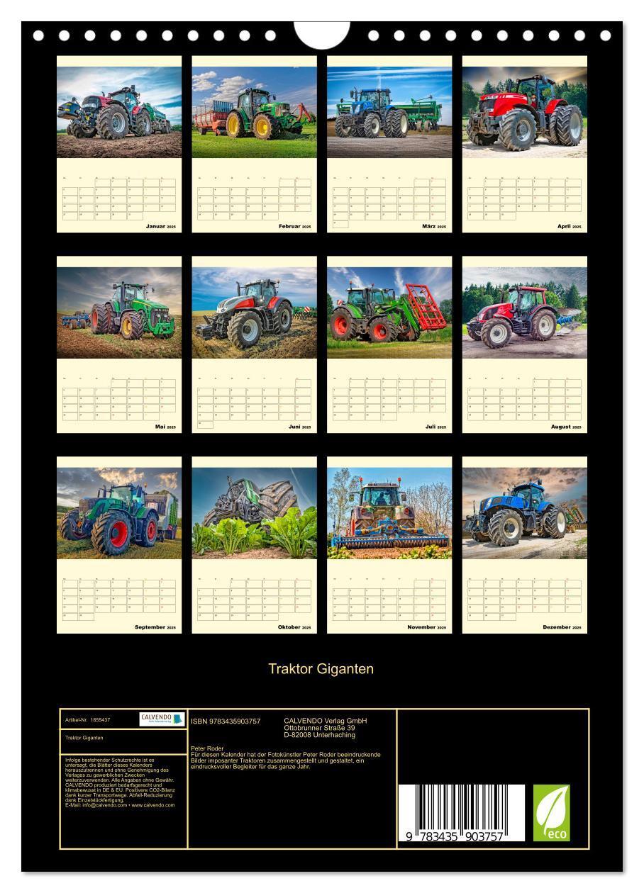 Bild: 9783435903757 | Traktor Giganten (Wandkalender 2025 DIN A4 hoch), CALVENDO...