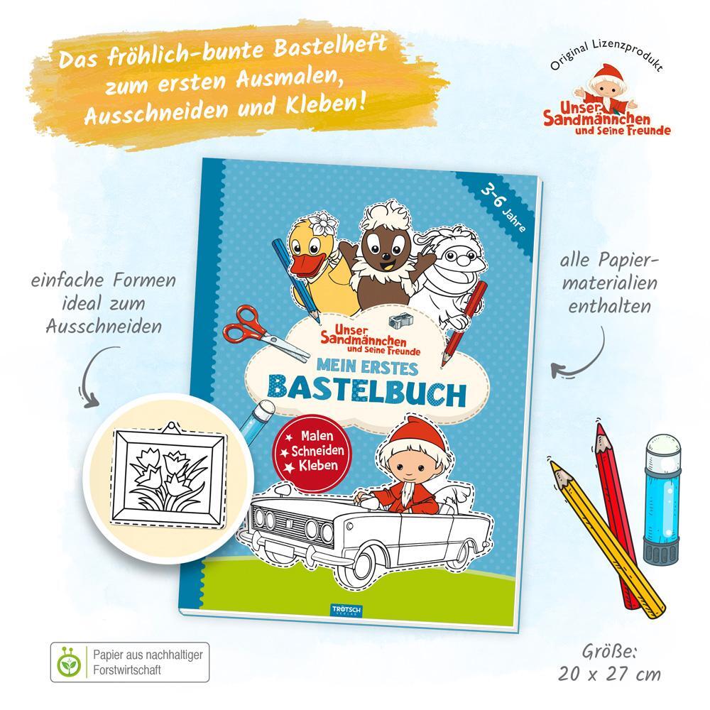 Bild: 9783965524385 | Trötsch Unser Sandmännchen Mein erstes Bastelbuch | Trötsch Verlag