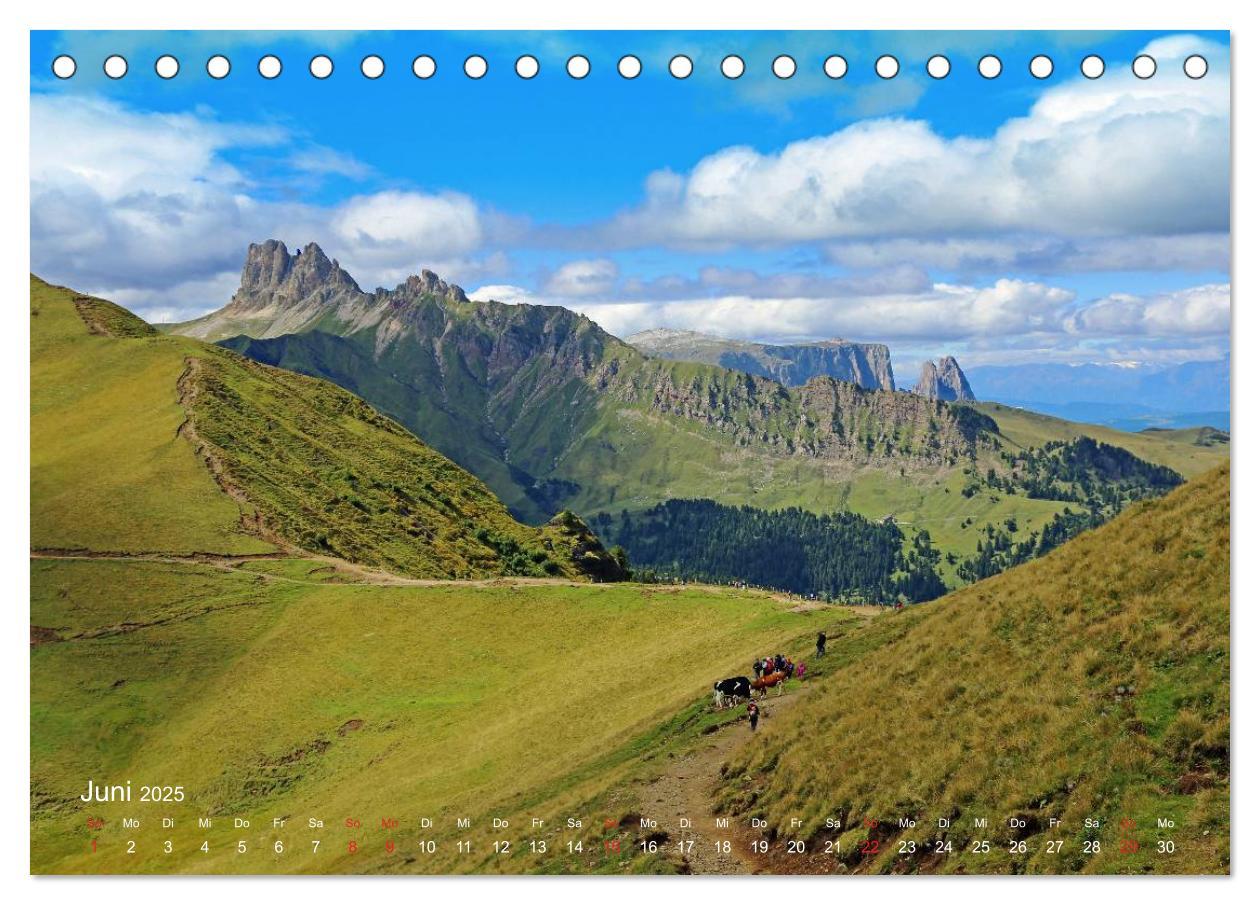 Bild: 9783435671397 | Urlaub auf der Seiser Alm (Tischkalender 2025 DIN A5 quer),...