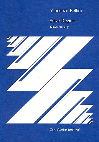 Cover: 9790007059873 | Salve Regina | Vincenzo Bellini | Klavierauszug | 1978 | Carus Verlag