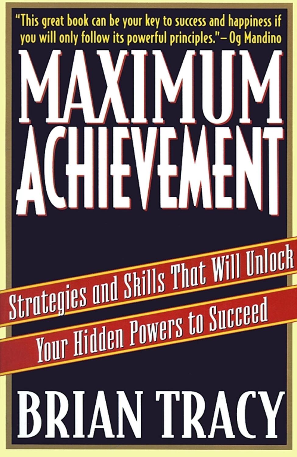 Cover: 9780684803319 | Maximum Achievement | Brian Tracy | Taschenbuch | Englisch | 1995