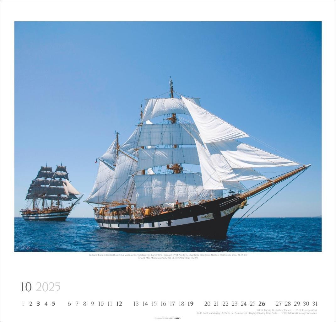 Bild: 9783839900345 | Tall Ships Kalender 2025 | Weingarten | Kalender | Spiralbindung