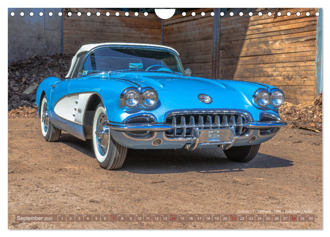 Bild: 9783435363261 | Corvette Oldtimer 2025 (Wandkalender 2025 DIN A4 quer), CALVENDO...