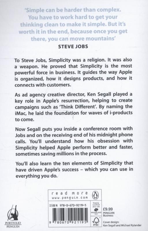 Rückseite: 9780670921195 | Insanely Simple | The Obsession That Drives Apple's Success | Segall