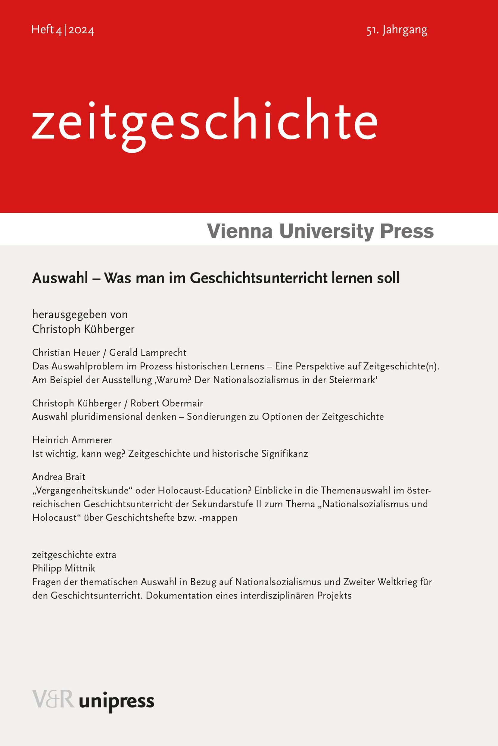 Cover: 9783847117421 | Auswahl - Was man im Geschichtsunterricht lernen soll | Kühberger