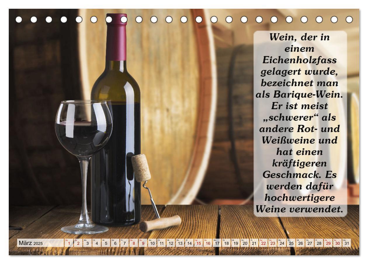 Bild: 9783435031207 | Wissenswertes über Wein (Tischkalender 2025 DIN A5 quer), CALVENDO...