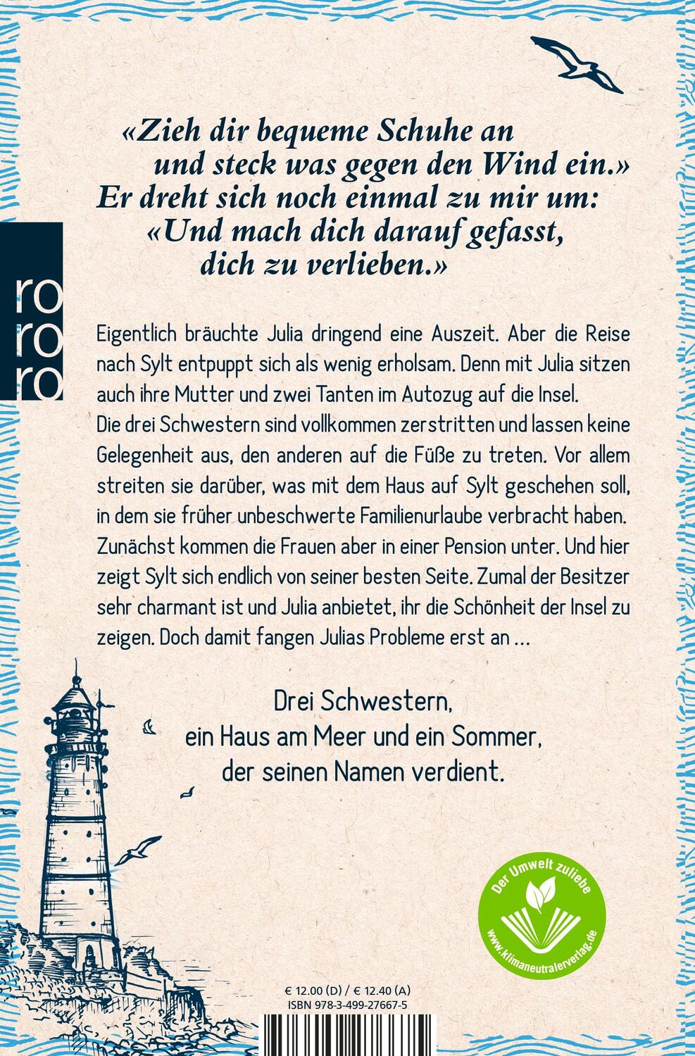 Rückseite: 9783499276675 | Ein Sommer auf Sylt | Lena Wolf | Taschenbuch | Deutsch | 2020