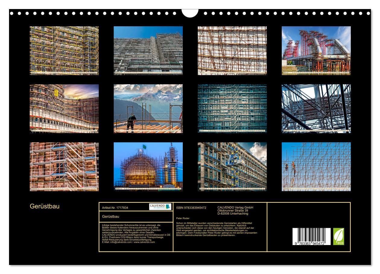 Bild: 9783383945472 | Gerüstbau (Wandkalender 2025 DIN A3 quer), CALVENDO Monatskalender